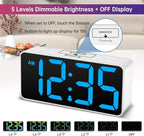 DreamSky Large Digital Alarm Clock Big Numbers for Seniors & Visually Impaired, RGB 9 Inches Desk Clock for Bedroom, Dimmable Jumbo Display, USB Ports, Loud Alarm for Heavy Sleepers, Adjustable Volume