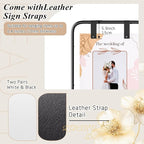 Wedding Welcome Sign Stand, Adjustable Welcome to Our Wedding Sign Holder,Heavy Duty Easel Stand for Sign, Wedding Seating Chart Stand, Easel for Display (Black)