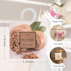 12 Pack Large Nutmeg Scented Sachets – Hanging Closet & Drawer Deodorizer & Air Freshener, Long-Lasting Aroma