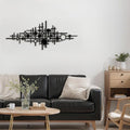 SIGNLEADER Metal Wall Art Decor Black Circle Abstract Shapes Minimalist Modern Abstract Wall Sculpture Hangings Home Decoration for Living Room, Bedroom, Bathroom, Kitchen, Outdoor - 36" Black