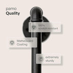 pamo Black Industrial Pipe Clothing Rack - LOFT IV - Steplessly Adjustable Closet Organizer System for Ceiling Heights between 86" - 98"- Suitable as Closet Clothes Rack or Room Divider