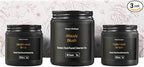 3 Pack Scented Candles for Home Aromatherapy Candle Gift Set Soy Wax Long Lasting Gift Birthday Mother's Thanksgiving Day Present (Black Jar (Sandalwood + Woody Blush + BlackCedarJuniper))