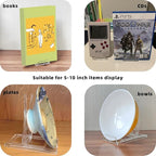 10 Pack Book Display Stands Adjustable Clear Easel Collector Display Holder for Comic Artwork Album CD Magazine Postcard Cookbooks Photos