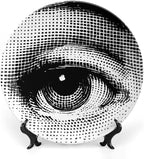 Lina Cavalieri Plate, Wall Decorative Plate, Mysterious Face Plate Wall Hanging Decoration,Including Bracket and Special Spring Hook, 10inch, Style5