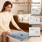 Vacuum Seal Bags for Clothing Travel，15 Combo Size with Cordless Electric Pump，Space saving vacuum bags for travel and clothing storage