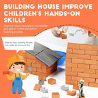 Brick and Mortar Construction Set, DIY House Building Kit for Kids, Realistic Mini Bricks STEM Building Toy, Creative Engineering Toy for Boys and Girls