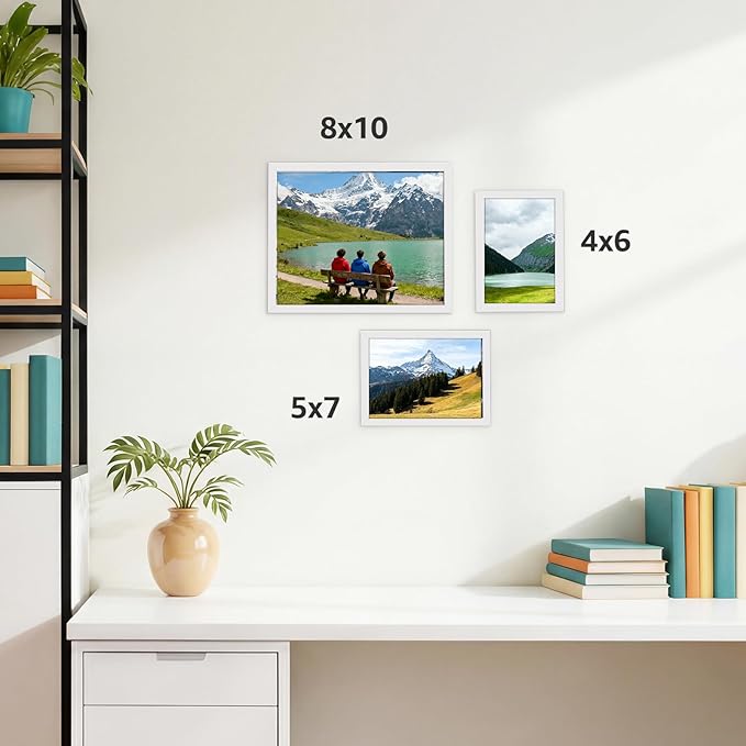 Giftgarden 8x10 Picture Frame Set of 18, Lightweight 8 by 10 Frames Bulk for Gallery Wall Photo Hanging and Tabletop Display, White