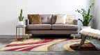 Unique Loom Barista Collection Area Rug - Ngada (7' 10" x 10' Rectangle, Beige/ Red)