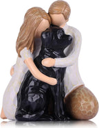 Black Lab Dog Angel Figurine - Hand-Painted Resin Memorial Statue & Keepsake, Dog Lovers Home Decor Gift for Couple, Girlfriend, Wife - Wedding, Christmas & Birthday Present