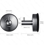 YOHOM Suction Cup Hooks - Black Stainless Steel Window and Shower Towel Hooks - Holds 2 Pcs