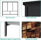 TV Stand with 9 Drawers, Chest of Drawers with Fabric Bins, Black Wood Top Dresser for Bedroom, Storage Organizer Cabinet for Closet (Brown)