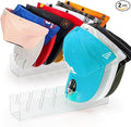 OAPRIRE Hat Stand for Baseball Caps Display and Organizer, No Install Acrylic Hat Organizer 2 Pack Holds 14 Baseball Caps for Closet, Bedroom, Dresser (Frosted Clear)