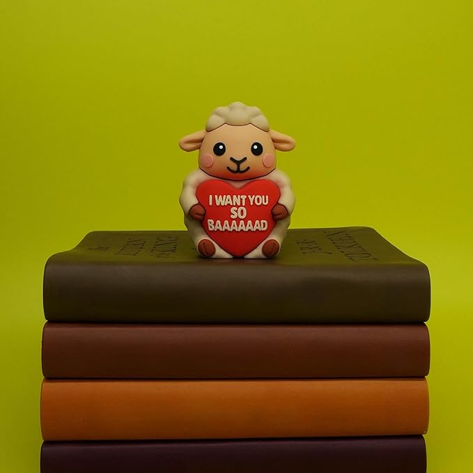 Sweethearts Figurine – Miniature Home Accent, Small Tabletop Ornament for Shelf, Desk, or Living Room Décor – Sheep