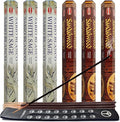 White Sage & Sandalwood Incense Sticks & Holder Bundle Variety Pack from Hem Trumiri Insense Insence