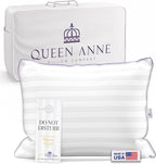 Queen Anne Hotel Collection Pillows – Luxury Down Alternative Bed Pillows (Queen Firm) – Ultimate Comfort, Hypoallergenic, Made in The USA