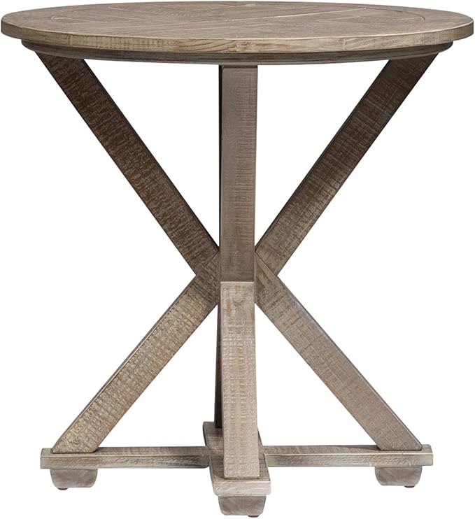 Liberty Furniture Industries Parkland Falls Round End Table, W24 x D24 x H24, Light Brown