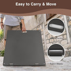Tangkula 50LBS Patio Umbrella Base, Portable Outdoor Umbrella Base Stand, 24 Inches Square Umbrella Base Holder with 2 Tightening Knobs & 2 Wheels, Suitable for Backyard, Deck, Poolside, Patio (Black)