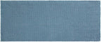 Waffle Runner Rug Bathroom, Long Boho Bathroom Rugs Non Slip Washable Super Absorbent Quick Dry Farmhouse Bath Decor, 72"x24" Denim Blue