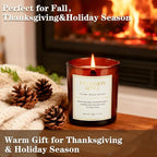 Holiday Candle Gift Set–2 Pack Wood Wick Cinnamon Apple Scented Candles,Long Lasting Natural Soy Wax Candles with Gift Boxes,Cozy Fall Aromatherapy Candle for Home Decor