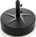 Giantex Outdoor Umbrella Base - 88 lbs Fillable Umbrella Stand with 2 Adjustable Knobs, 3 Adapters, HDPE Weighted Market Umbrella Pole Holder for Patio Poolside Garden Deck Backyard