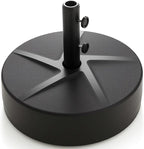 Giantex Outdoor Umbrella Base - 88 lbs Fillable Umbrella Stand with 2 Adjustable Knobs, 3 Adapters, HDPE Weighted Market Umbrella Pole Holder for Patio Poolside Garden Deck Backyard