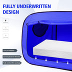 Bed Tent Full Bed Canopy Portable Dream Tent for Adult Indoor Sleeping Tents with 2 Doors Breathable Private Space Tents, Blue