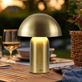 Gold Cordless Table Lamp, LED Rechargeable Battery Operated Desk Lamp, 3-Way Dimming Touch Lamps for Living Room, Small Bedside Nightstand Light for Bedroom