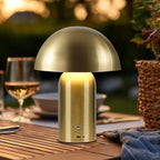 Gold Cordless Table Lamp, LED Rechargeable Battery Operated Desk Lamp, 3-Way Dimming Touch Lamps for Living Room, Small Bedside Nightstand Light for Bedroom