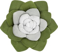 Flower Throw Pillow - 13.8" Plant Shaped Cushion, Soft Plush Decorative Pillow for Bedroom & Living Room, Unique Green Design, Home Decor Accen