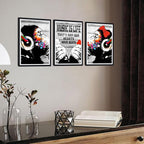 Novatique Graffiti Wall Art Street Monkeys Graffiti Picture Wall Decor Modern Banksy Art Poster Canvas Print for Living Room Bedroom,12" x 16" x 3Pcs