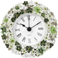 Mini Tabletop Clock, Decorative Vintage Floral Metal Table Clock with Battery Operated for Bedside, Table, Living Room, Home and Office