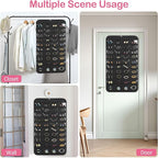 Hanging Jewelry Organizer for Closet with Swiveling Hanger, 17 x 30 In, 80 Clear Pockets Jewelry Organizer Hanging for Jewelries, Earrings, Accessories (Beige) (2, Black)