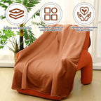 Newwiee 12 Pcs Fleece Throw Blankets Bulk 50'' x 60'' Oeko-tex Standard 100 Certified Spring Outdoor Wedding Guest Blankets Lightweight for Sleepover Donation Lap Pet Sofa Home (Rust Red)