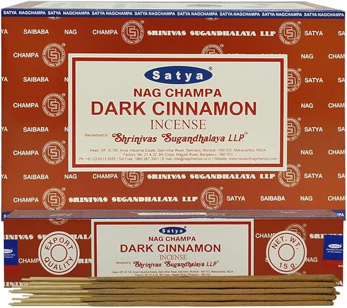 Dark Cinnamon Incense Sticks and Incense Stick Holder Bundle Insense