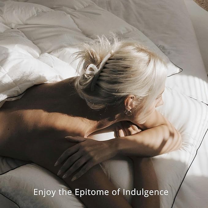 Luxurious Down Pillows - Standard Size, High Fill Power, Breathable Cotton Blend Shell,Down Pillow Ideal for Every Night (Off White, Queen (Pack of 1))