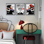 Novatique Graffiti Wall Art Street Monkeys Graffiti Picture Wall Decor Modern Banksy Art Poster Canvas Print for Living Room Bedroom,12" x 16" x 3Pcs