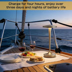 2 Pack Cordless Lamp Rechargeable LED Table Light,48Hrs Battery Operated Restaurant Table Lamp, Dimmable Potable Lamp with IP54 Waterproof for Dining,Outdoor Patio,Camping,Shower(2PBronze)