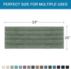 H.VERSAILTEX Bathroom Rugs Bath Mat Runner Rug Non Slip Kitchen Rug Extra Long Bath Rug Runners Oversized 59" x 20" Absorbent Washable Dry Fast Plush Area Rug for Bathroom/Bedroom - Green Bay