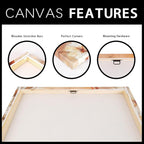 iKNOW FOTO XLarge Canvas Set of 7 Wall Art Wall Decorations Sunrise from Hanauma Bay On Oahu, Hawaii Landscape Printed Paintings for Living Room Framed Ready to Hang 70x32 Inches