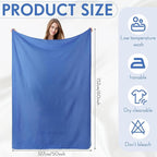 Shimeyao 24 Packs Fleece Throw Blanket Soft Warm Lightweight Fleece Blanket Cozy Throw Bulk for Home Bed Couch Sofa Office Wedding Gifts Suitable for Seasons, 50 x 60 Inches(Bright Blue)
