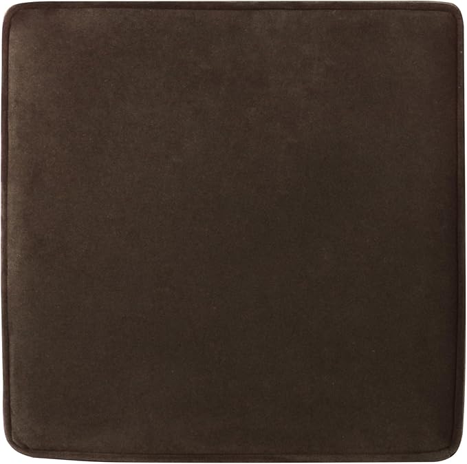 Homepop Home Decor Classic Square Storage Ottoman with Lift Off Lid | Ottoman with Storage for Living Room & Bedroom, Chocolate Brown Velvet