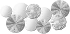 Hicarer 9 Pcs Circle Mirrors Metal Home Decor Wall Decorative Modern Round Accent Wall Art Sculpture Hanging Decorations for Living Room Office Bedroom Kitchen(Silver)