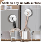 Reusable Heavy Duty Suction Cup Hooks for Kitchen/Bathroom/Shower - Wet-Proof Hooks for Towels, Robes, Loofah&Wreaths/No Drill Mounting on Glass, Tile, Metal (2, Polished Chrome)
