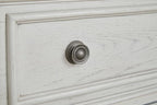 Signature Design by Ashley Robbinsdale Traditional 5 Drawer Chest, Antique White