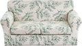 KRFOONN 3 Piece Stretch Sofa Couch Covers for 2 Cushion Couches Printed Sofa Loveseat Slipcover with 2 Separate Seat Cushion Covers Washable Sofa Slip Covers Furniture Protector (Loveseat, 30), Medium