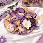 KAV Potpourri Bowl Filler, Spring Pot pourri Dried Flower Vase Fill Mix, Home Decor Scented Dry Petal Puporri, Cinnamon and Citrus, Natural Flower Home Fragrance 14 oz (Lavish Lavender)