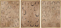 MUDECOR Framed Wall Art Print Set Western Decor Horseshoes Pattern Rustic Neutral Illustrations Modern Art Boho Decorative Colorful Chic for Living Room, Bedroom, Office - 16"x24"x3 NATURAL