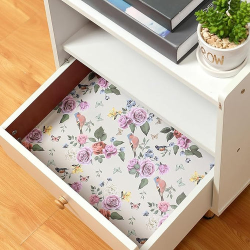 10 Sheets Drawer Liners for Dresser Scented Drawer Liners Non Adhesive Scented Paper for Fragrant Home Shelf Closet(Royal Bloom,Lively Pattern)