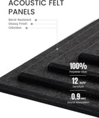 Fluxynara Large Felt Bulletin Board 36" x 24" Cork Board Alternative-6 Pack with 40 Safe Removable Adhesive Tabs, Cork Boards for Walls Cork Board for Home Office Classroom Pin Board - Charcoal Gray