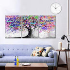 Novatique Banksy Street Wall Art Colorful Street Graffiti Wall Decor for Bedroom Graffiti Canvas Wall Art Prints Modern Artist Aesthetics Canvas Painting Artwork Ready to Hang,20" x 28" x 3pcs